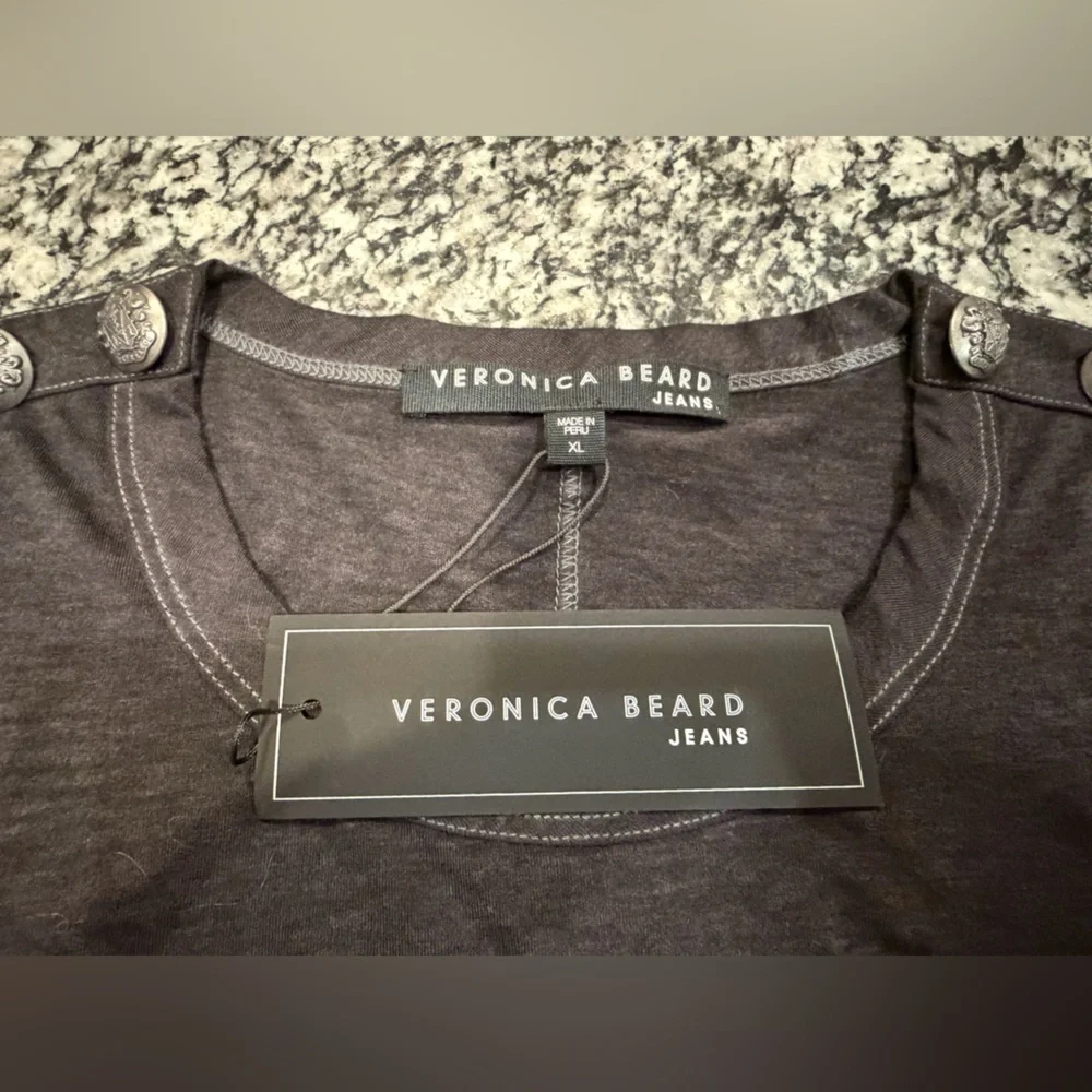 Veronica Beard Charcoal Short Sleeve Top - Picture 8 of 12